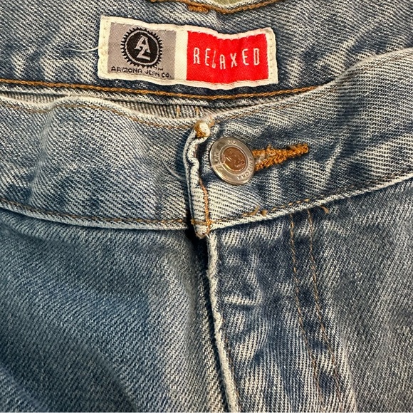 Vintage 90s Relaxed Jeans Arizona Jeans Loose Big Ring Spun Denim 38x32 - Picture 9 of 10